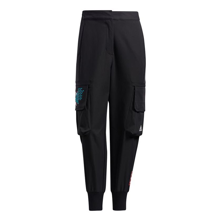 (WMNS) adidas Cny Pt Wv Big Pocket Logo Woven Bundle Feet Sports Pants/Trousers/Joggers Black GQ8840