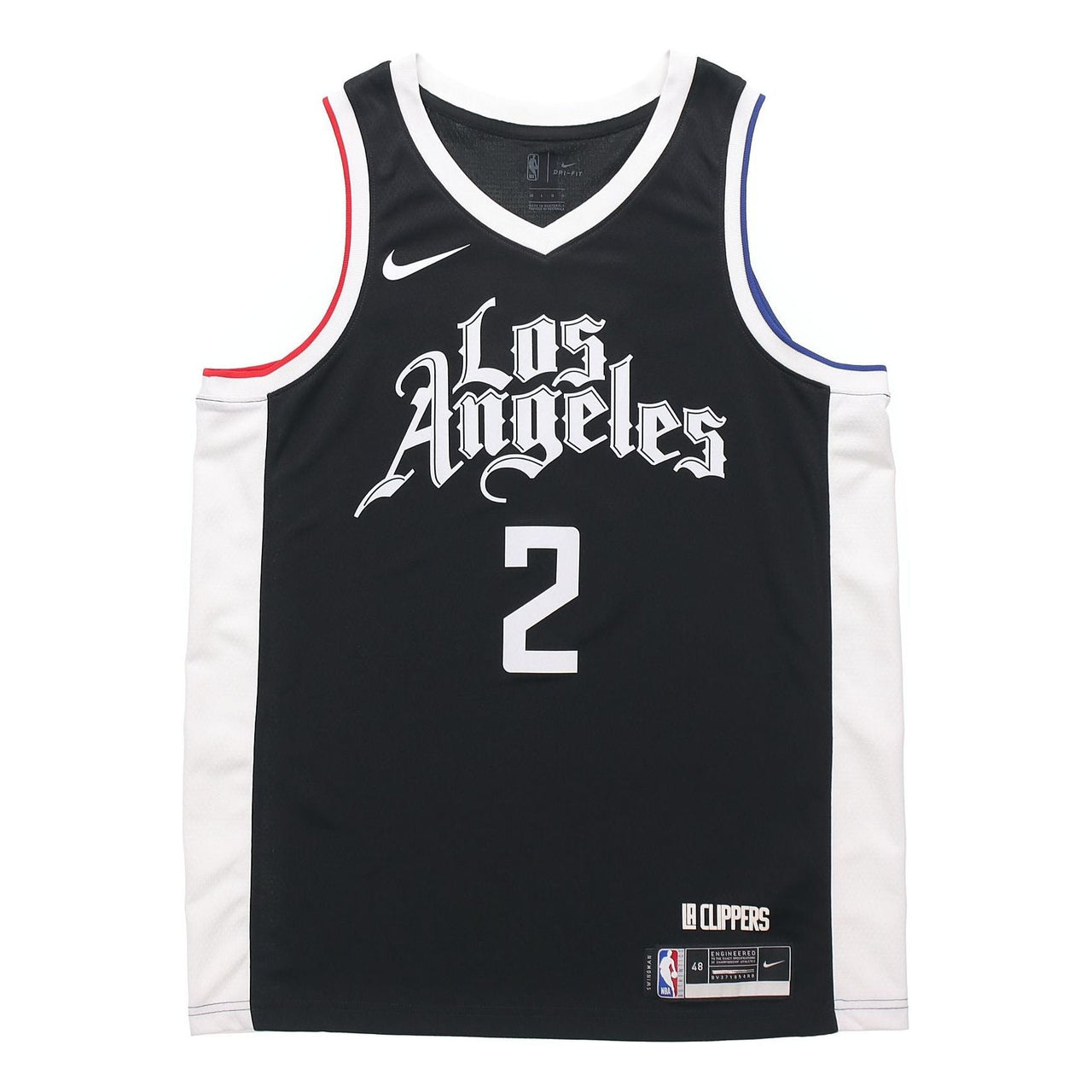 Nike NBA Sports Quick Dry Basketball Jersey/Vest SW Fan Edition Los Angeles Clippers Leonard 2 Black CN1735-017