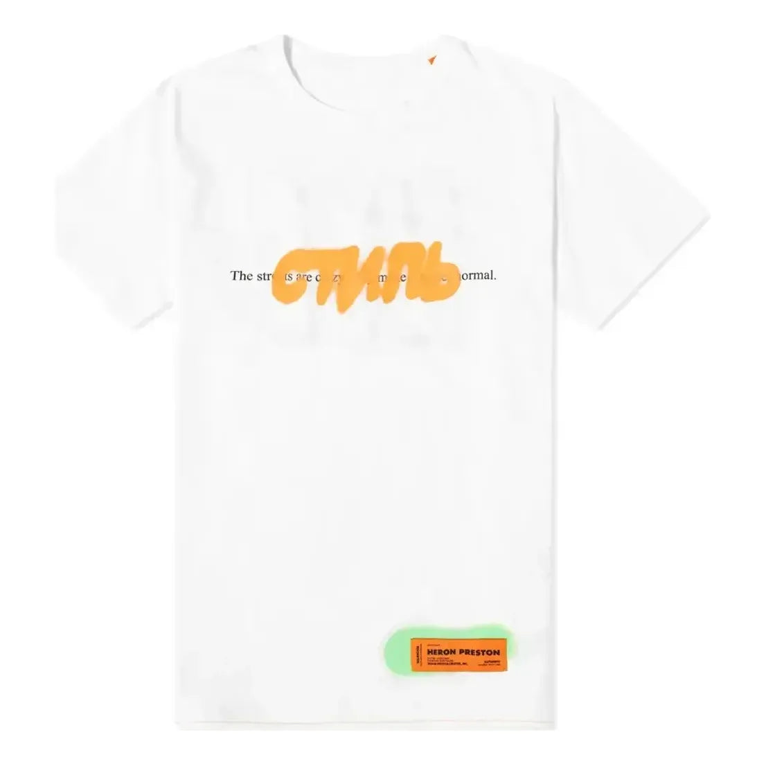 HERON PRESTON CTNMB Spray Print T-shirt 'White' HMAA011S209140270188