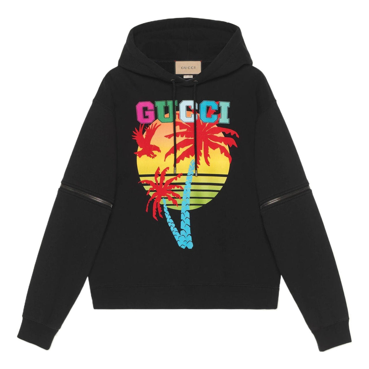 Gucci Sunset Hooded Sweatshirt With Removable Sleeves 'Black' 700117-XJEOT-1082