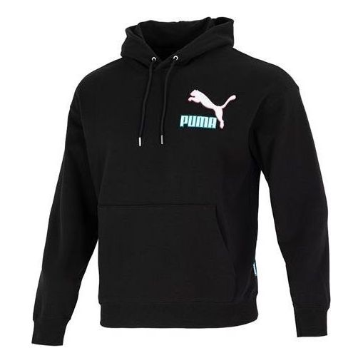 PUMA Colorblock Fandom Logo Hoodie 'Black' 537749-01