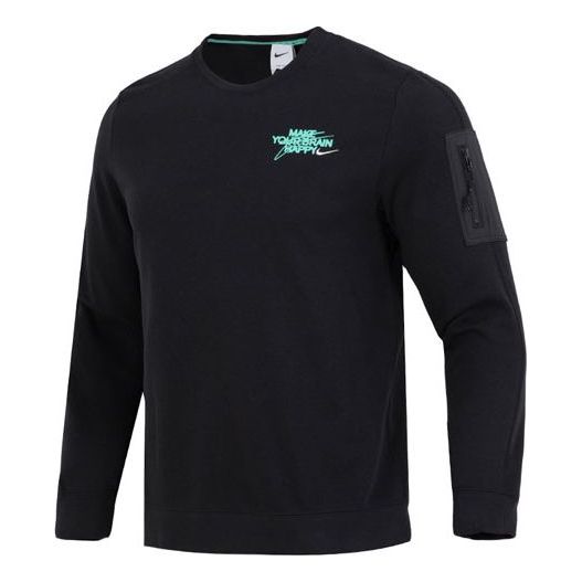 Nike sleeves pocket crew neck sweatshirt 'Black' DQ7867-010