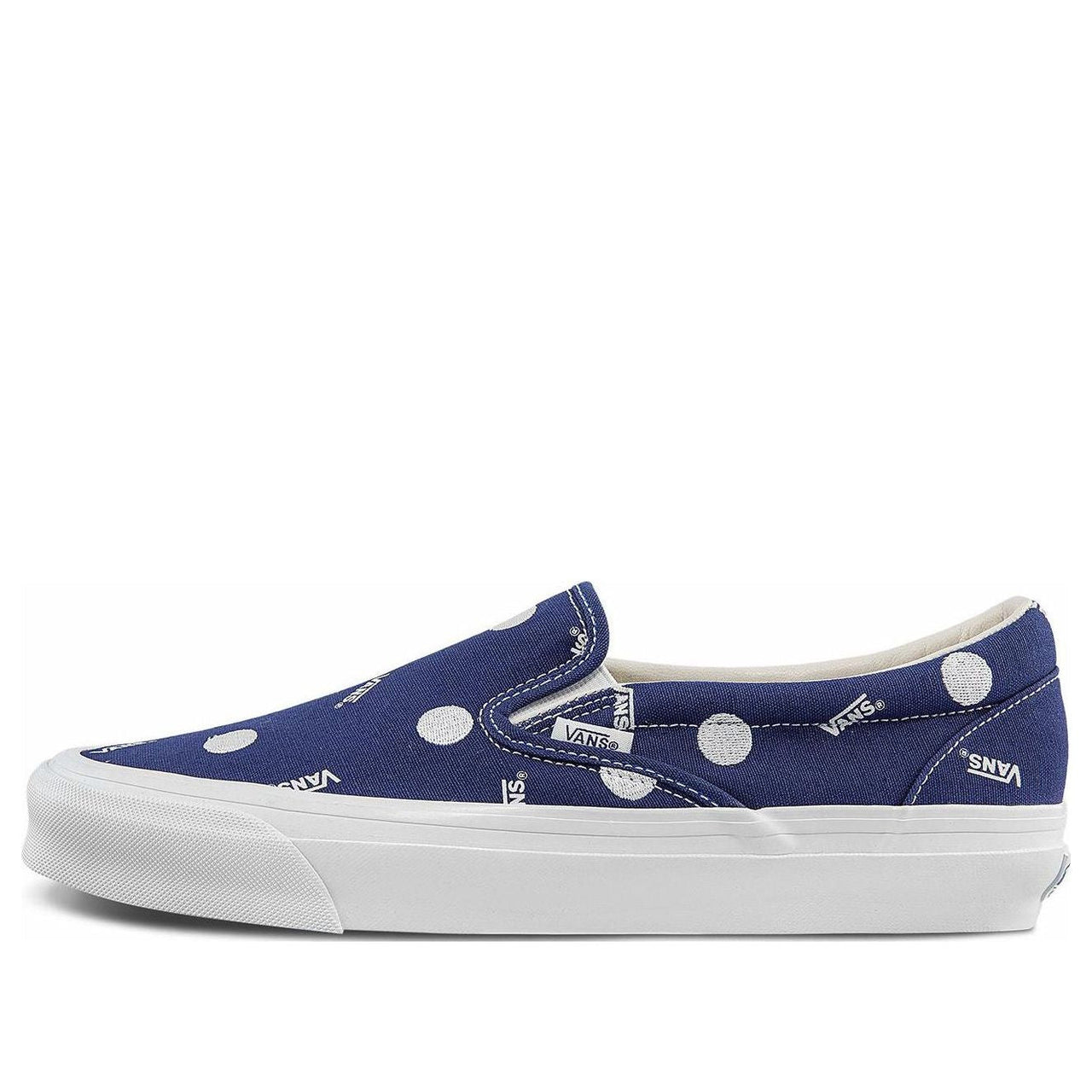 Vans OG Classic Slip-on LX Low Top Casual Skateboarding Shoes Unisex White Blue VN0A45JK84A