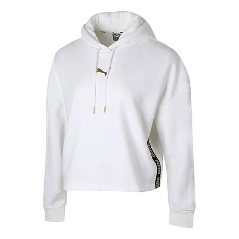 (WMNS) PUMA Metallic Nights Hoodie 'White Gold' 587148-02