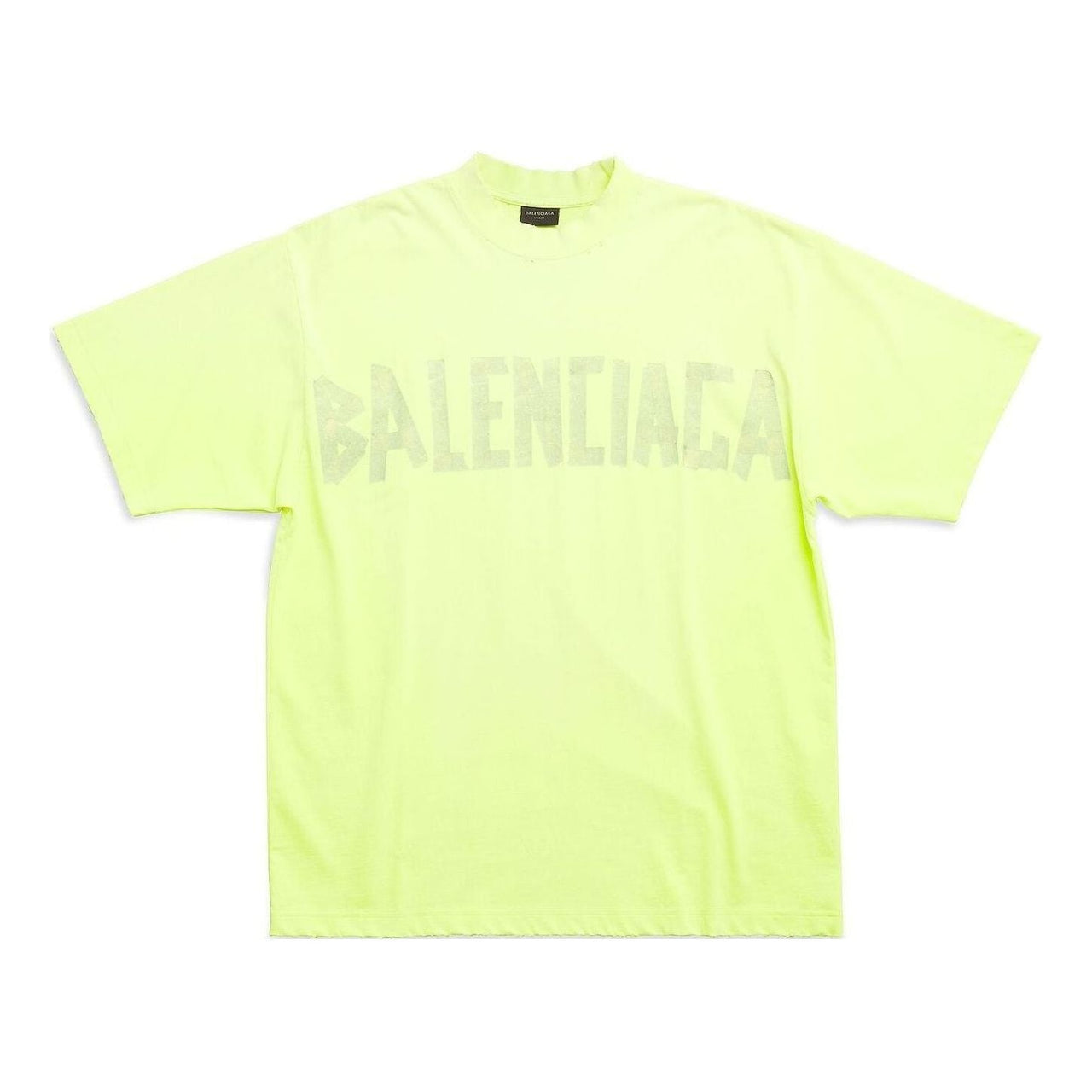 Balenciaga Tape Type T-shirt Medium Fit 'Fluo Yellow' 739784TOVA97204