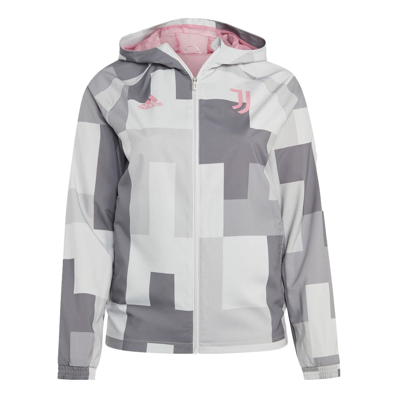 adidas Juventus Graphic Windbreaker Jacket 'Grey One' HS9800