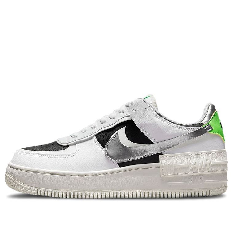 (WMNS) Nike Air Force 1 Shadow 'White Black Metallic Silver' DN8006-100