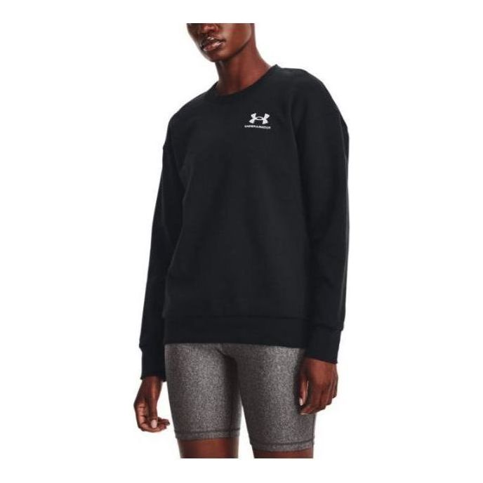 (WMNS) Under Armour Essential Fleece Crew Sweatshirt 'Black' 1373032-001