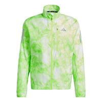 adidas Own The Run Allover Print Jacket 'Green White' IL4797