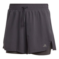 (WMNS) adidas HIIT HEAT.RDY Two-in-One Shorts 'Black' IL9278