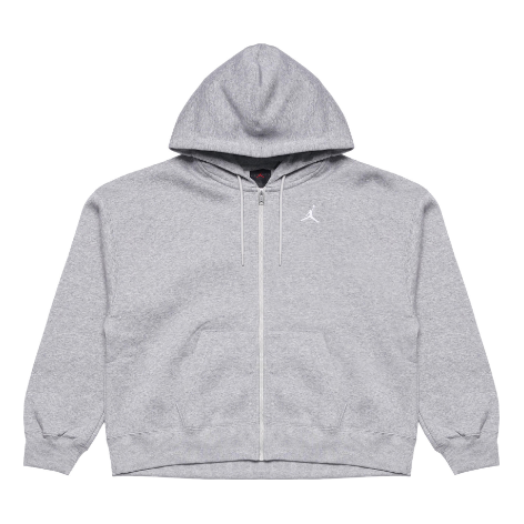 (WMNS) Air Jordan Brooklyn Fleece Full-Zip Hoodie Asia Sizing 'Dark Grey Heather' FD7866-063