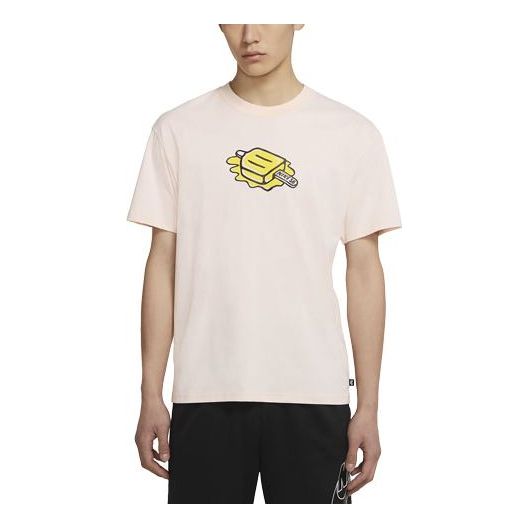 Nike SB Skateboard Printing Skateboard Knit Sports Short Sleeve Pink DD1317-805