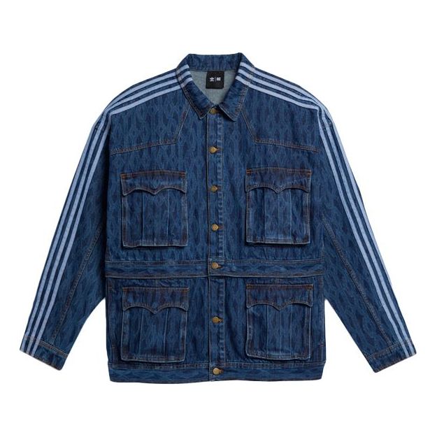 adidas originals x IVY PARK Crossover Cotton Loose Detachable Denim Jacket Blue H61700