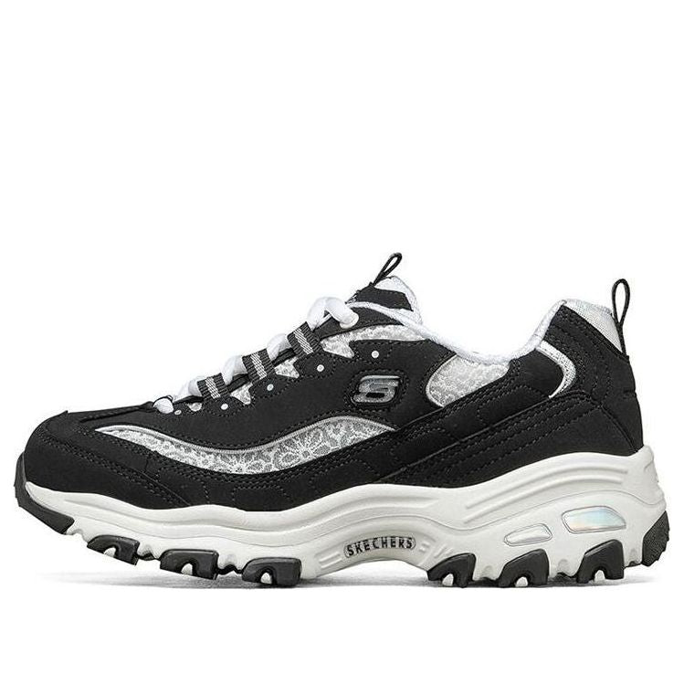 (WMNS) Skechers D Lites 1.0 Fashion Running Shoes Black/White 149250-BKW