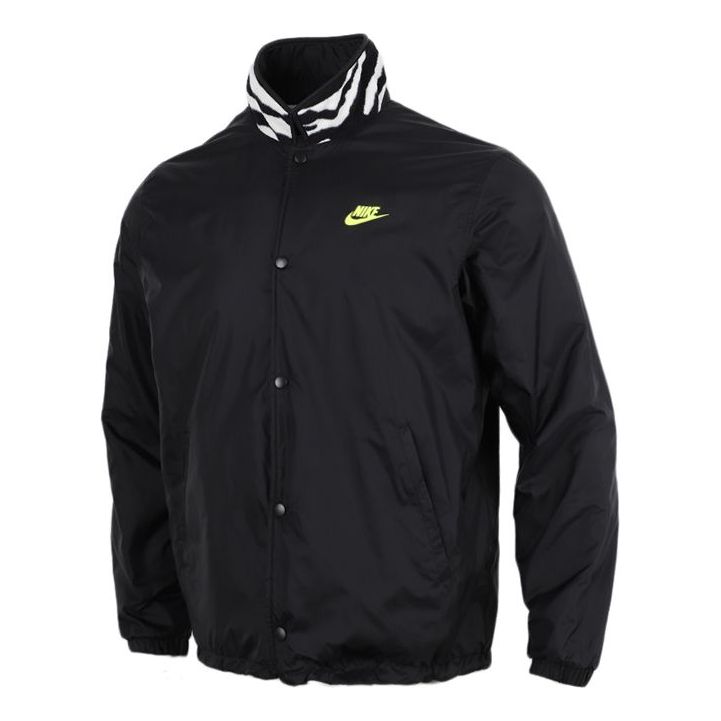Nike Sportswear Coaches Reversible Fleece Jacket Men Black CV7121-010