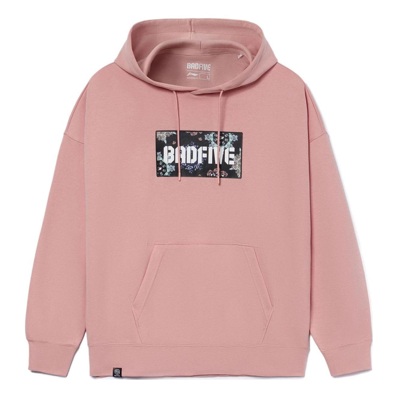 Li-Ning BadFive Box Logo Hoodie 'Rose Pink' AWDR767-5