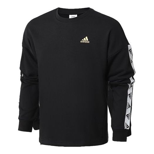 adidas Logo Print Casual Collar Sports Men's Black GL2215