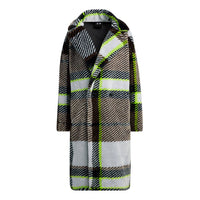 adidas x Ivy Park Long Plaid Faux Fur Jacket 'Clear Grey Brown Green' HN1573