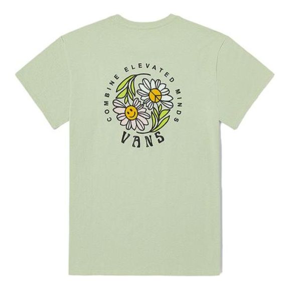 (WMNS) Vans Flower T-shirt 'Green' VN0008ZDBQH