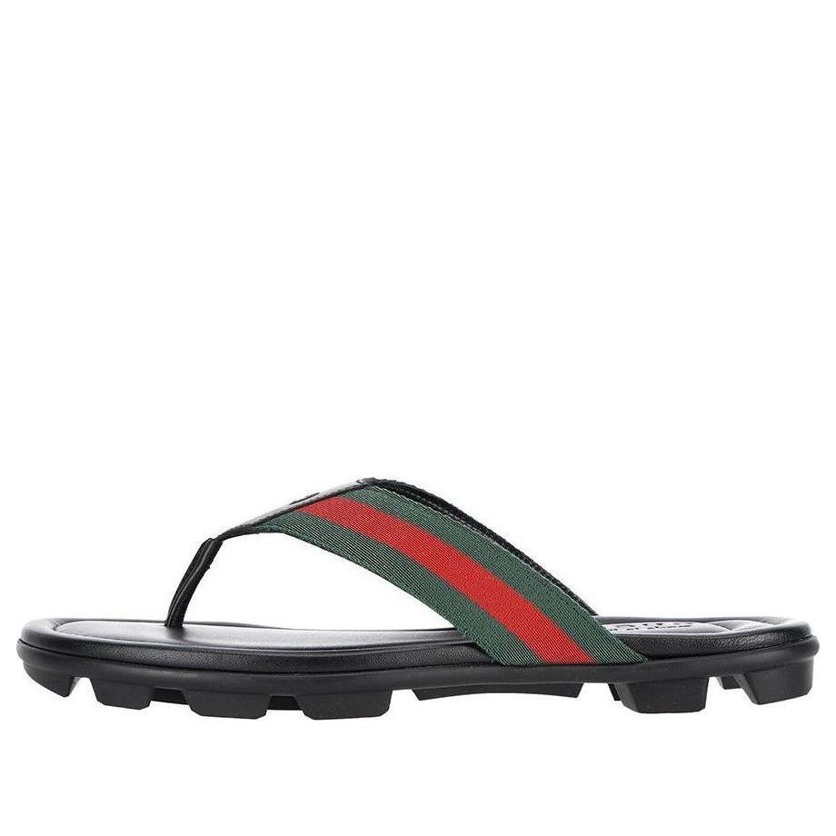 Gucci Leather Web Thong Sandal 'Black' 429362-H91A0-8480