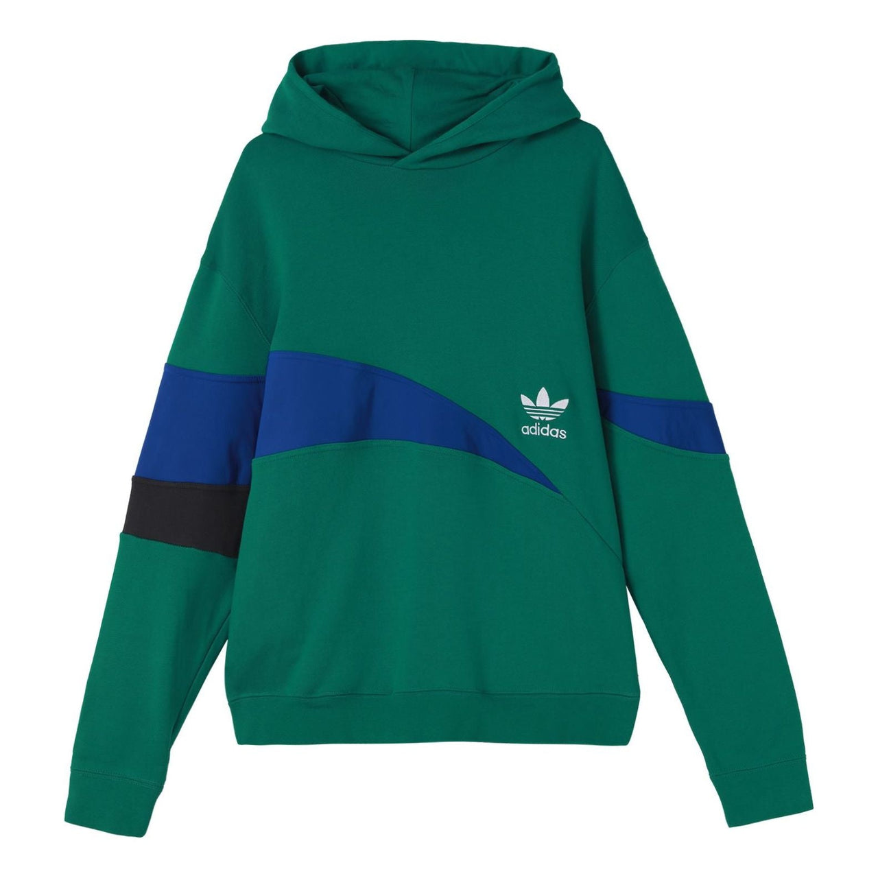 Men's adidas originals Ts Sweat Hoody Logo Printing Splicing Colorblock Sports Green HF5943