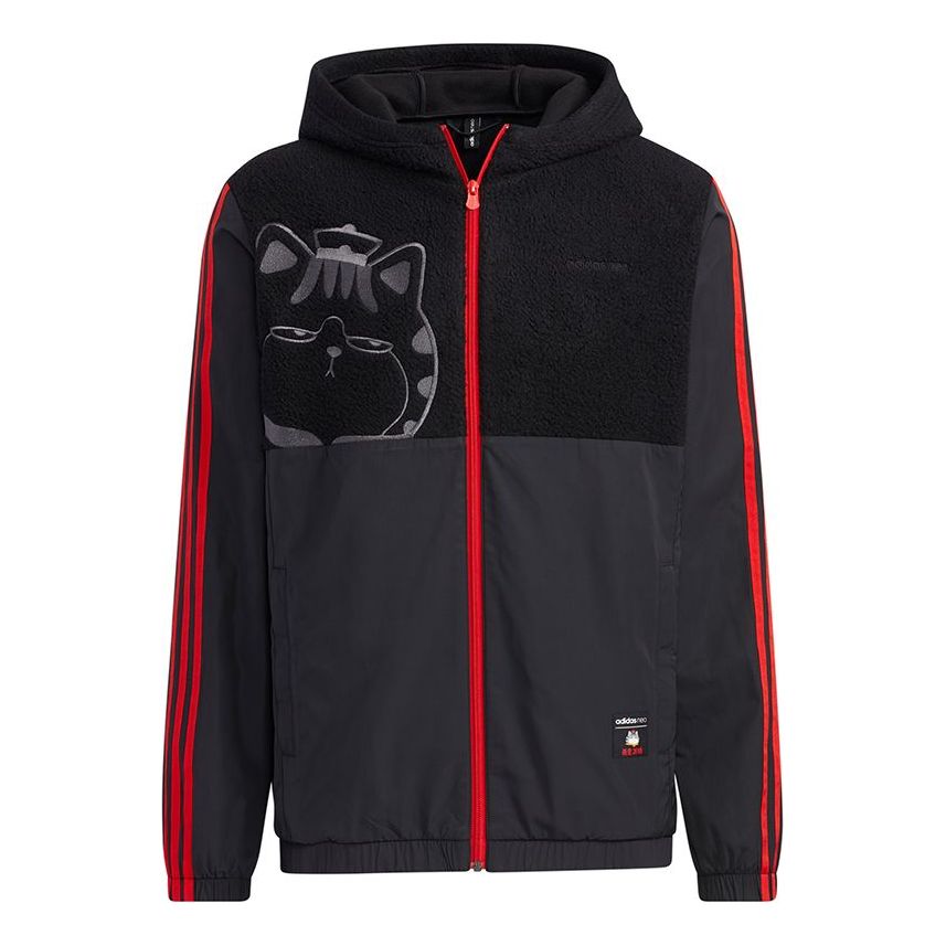 adidas neo x Crossover M Cny Ww Jkt Casual Sports Hooded Jacket Black GP5763