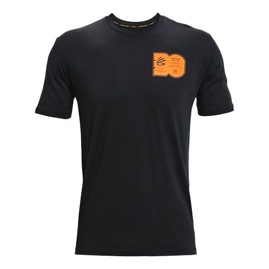 Men's Under Armour Curry Athleisure Casual Sports Short Sleeve Black 1364968-001