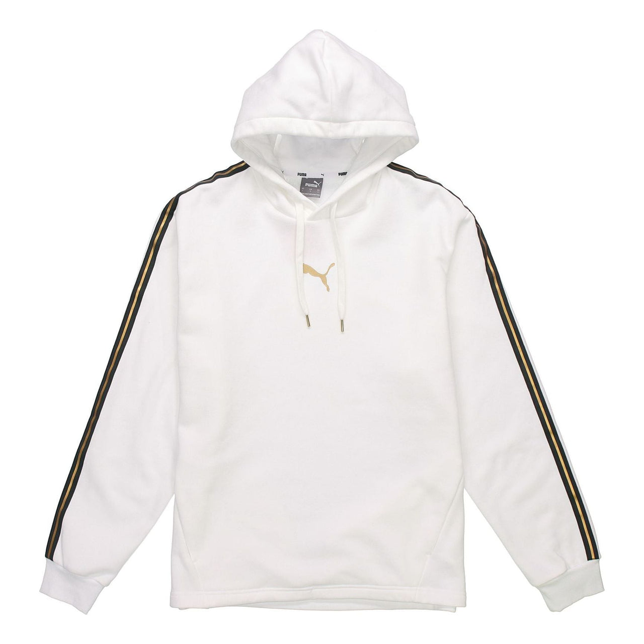 PUMA Bronzing Printing Fleece Lined Stay Warm hooded Knit White 587139-02