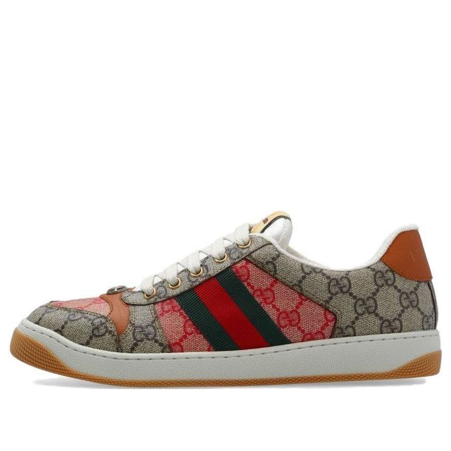 (WMNS) Gucci Screener GG Canvas Sneakers 'Hibiscus Red Beige' 722618-FABFO-9791