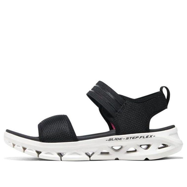 (WMNS) Skechers Go Glide-Step Flex Sandal 'Black White' 141251-BKW