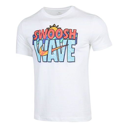 Nike Logo Printing Round Neck Pullover Short Sleeve White CW0431-100