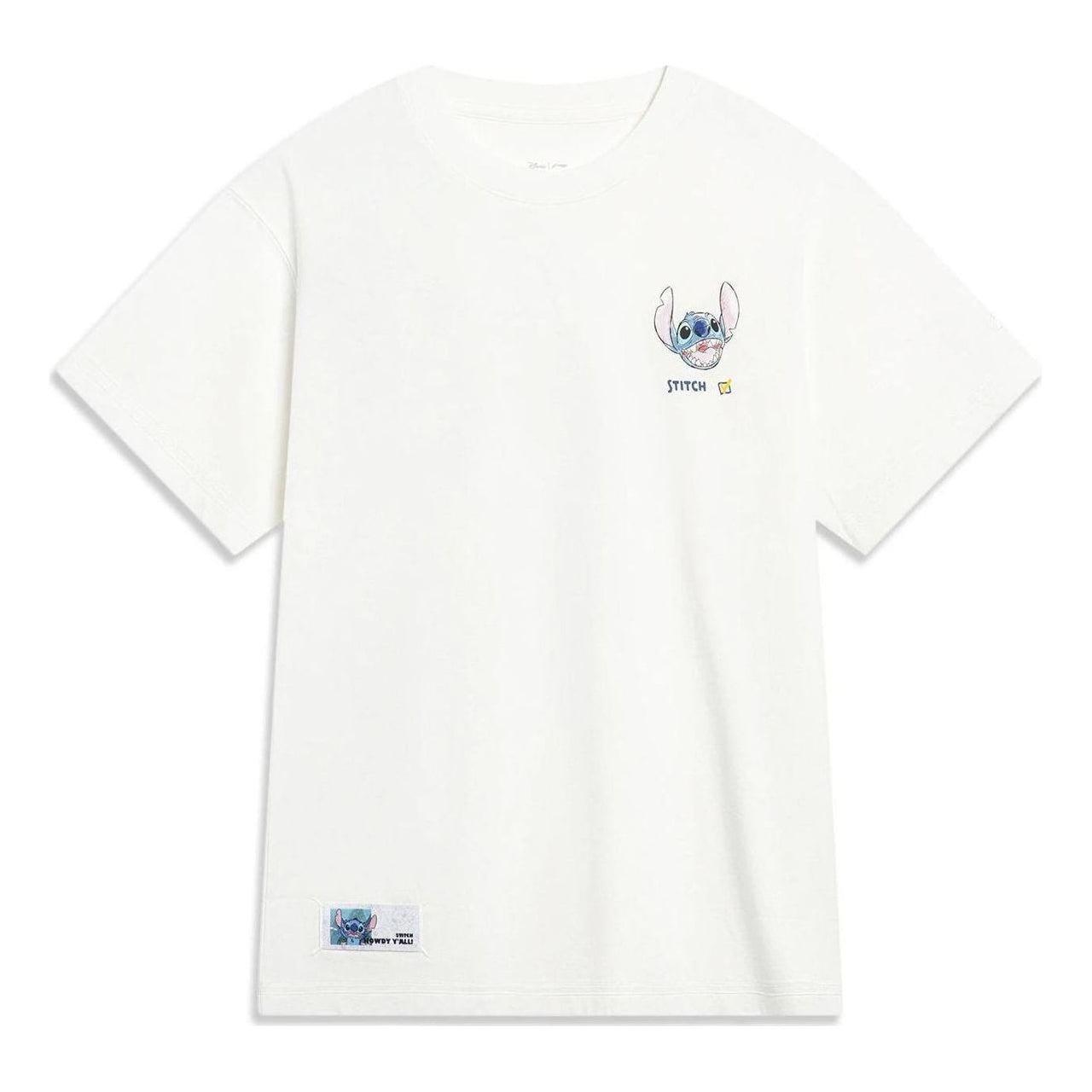 (WMNS) Li-Ning x Disney Stitch Graphic T-shirt 'Creamy White' AHST500-1