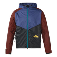 Men's Nike Logo Reflective Design Colorblock Zipper Hooded Long Sleeves Jacket Autumn Purple Black CZ9055-510