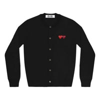 (WMNS) COMME des GARCONS PLAY Cardigan With Double Emblems 'Black' AZ-N057-051-1