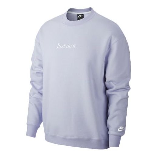 Nike Sportswear JDI Fleece Crew Casual Sports Round Neck Purple Light purple CD0414-539