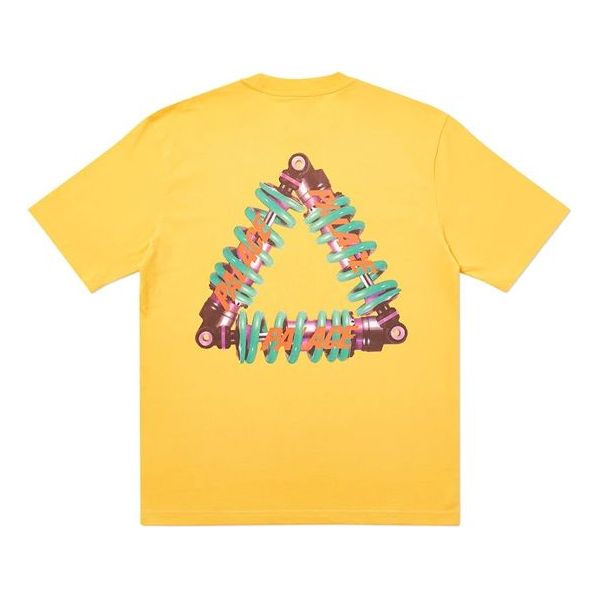 PALACE Tri-Pumping Pattern Printing Short Sleeve Unisex Yellow PAL-SS20-96