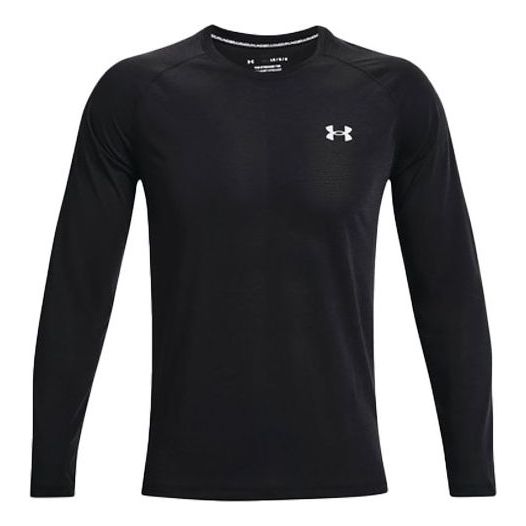 Men's Under Armour Streaker Logo Running Sports Long Sleeves Black 1361470-001