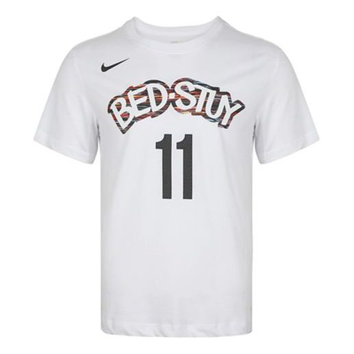 Nike Dri-FIT NBA 19-20 Brooklyn Nets 11 Irving Tee White BV8746-100