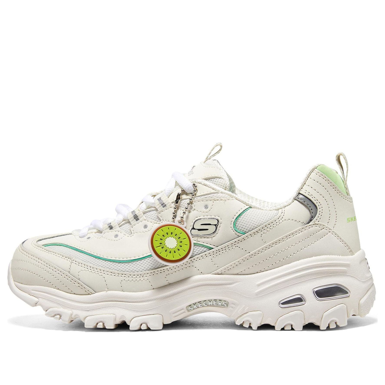 (WMNS) Skechers D'Lites 1.0 Shoes 'Cream White Green' 896187-OWGN