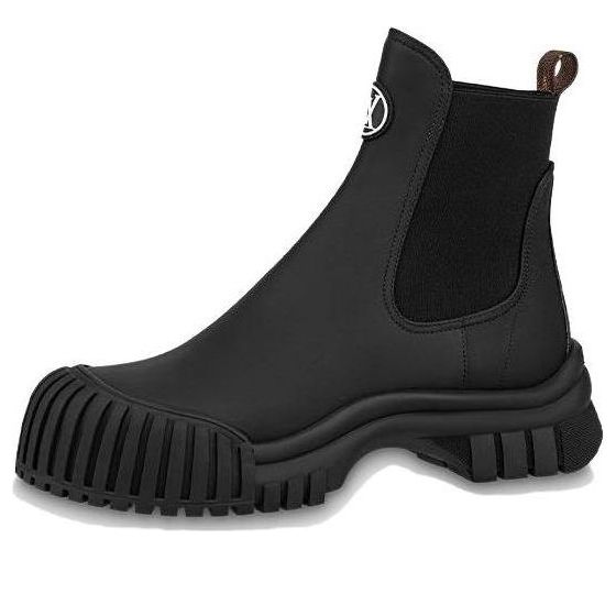 (WMNS) LOUIS VUITTON Ruby Flat Ankle Boots 'Black' 1ABUI1