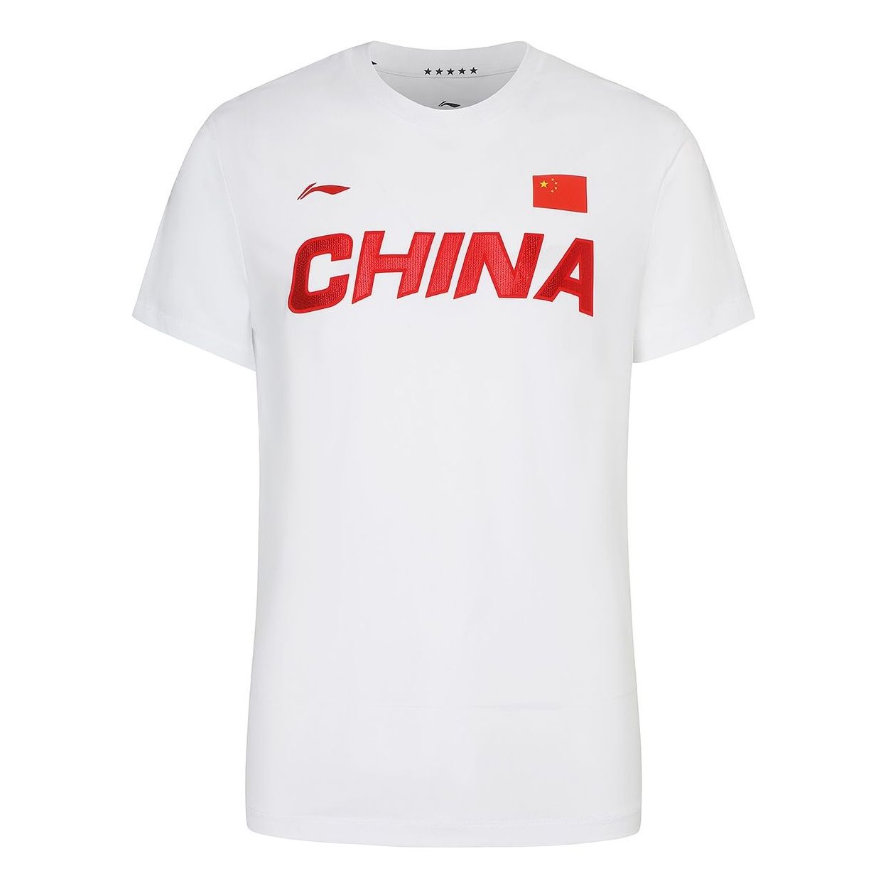 Li-Ning Lifestyle Sportswear Premium Tee 'White Red' AHSS983-3