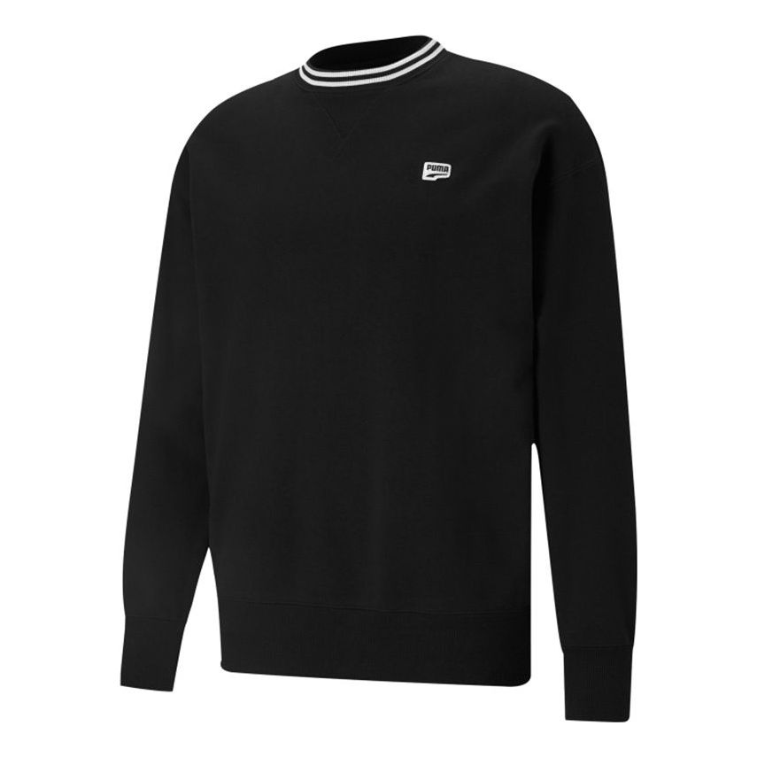 PUMA Small Logo Crew Neck Sweatshirts 'Black White' 531426-01