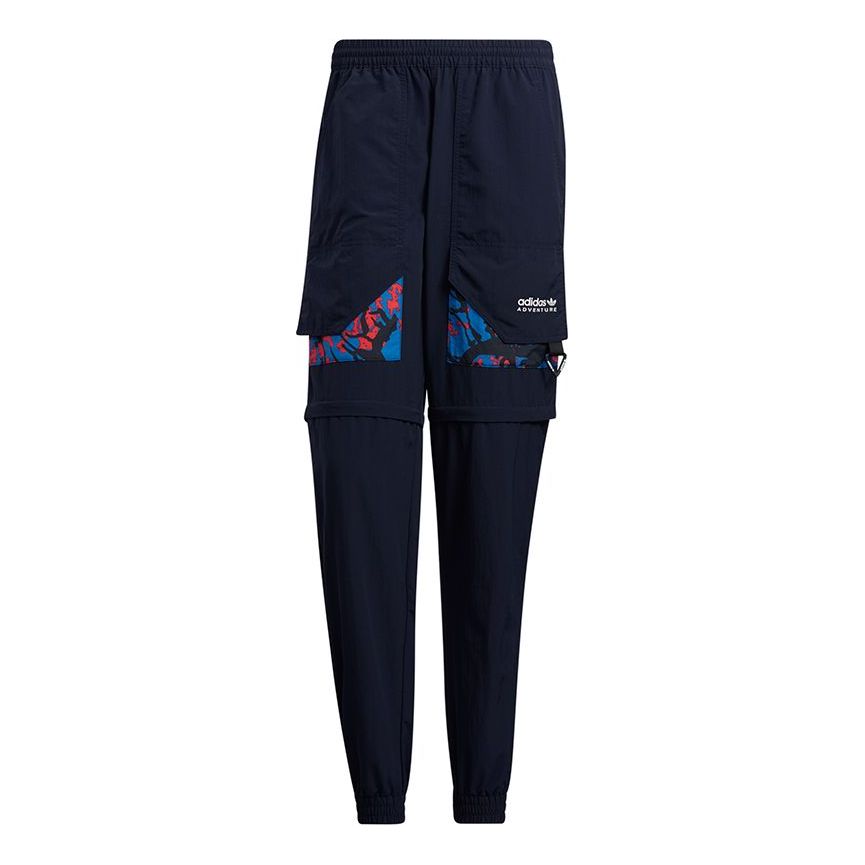 Men's adidas originals Adv Pants 2 Contrasting Colors Pocket Bundle Feet Sports Pants/Trousers/Joggers Legendary Ink Blue H46691