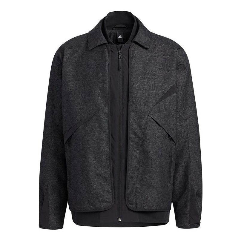 adidas Wuji sports casual stitching windproof jacket 'Black' HY5843