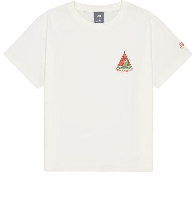 (WMNS) New Balance Cartoon Short Sleeve T-Shirt 'White' AWT41333-CIC