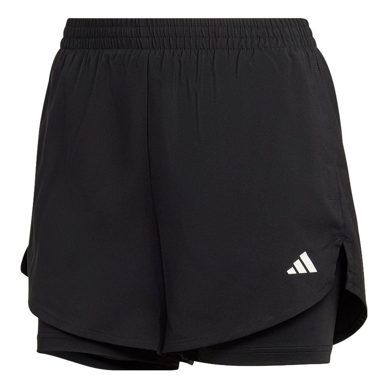 (WMNS) adidas AEROREADY Made for Training Minimal Two-in-One Shorts 'Black' HN1044