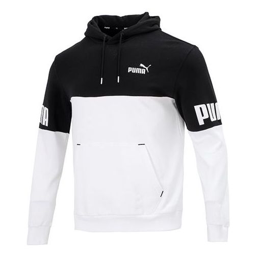 PUMA Power Logo Printing Colorblock Sports Black 670937-01