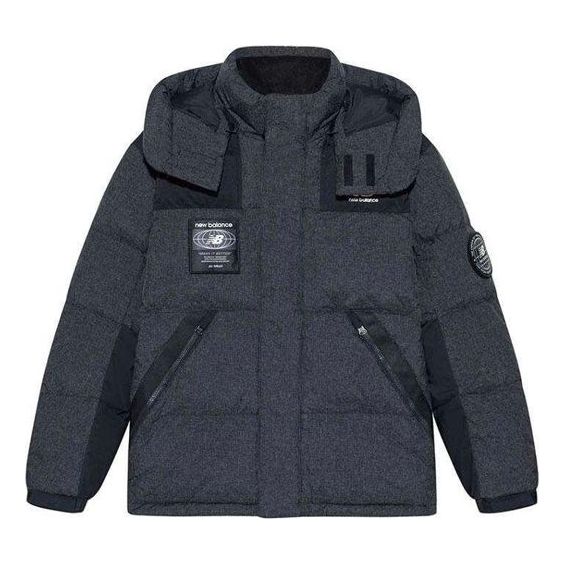 New Balance Hooded Warm Jacket 'Grey Black' NPA43141-BK