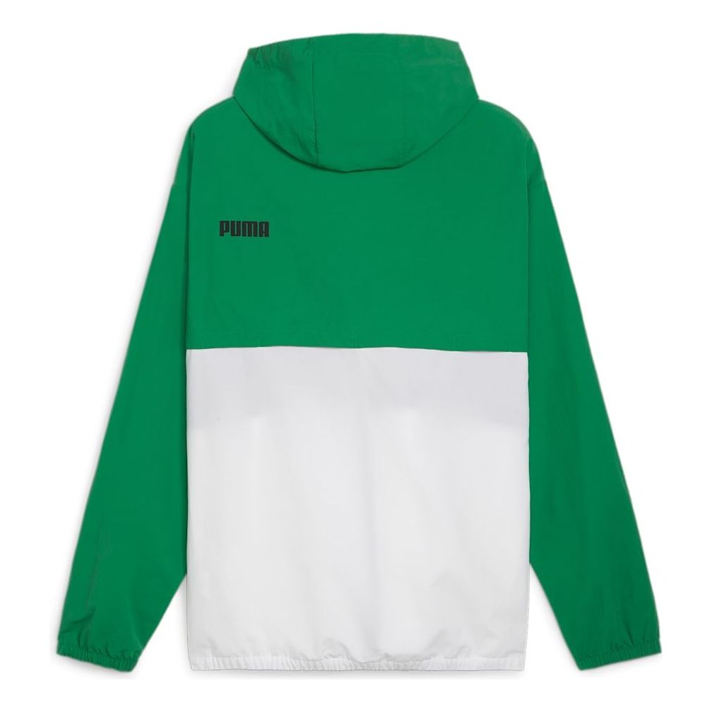 PUMA Hooded Windbreaker Jacket 'Black Green' 675387-86