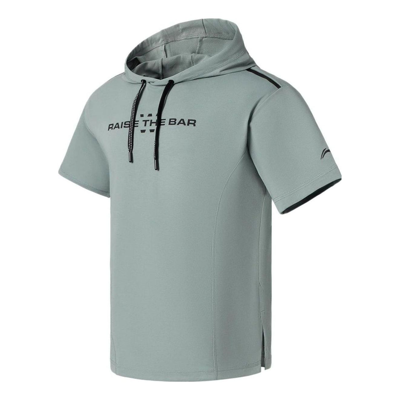 Li-Ning Logo Short Sleeve Hoodie 'Green Black' AAES013-5